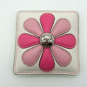 Coach Pink and Cream Flower Paperweight